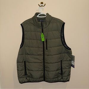 Men's Olive Green Puffer Vest